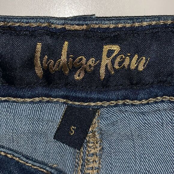 Indigo Rein Destructed Skinny Jeans Size 5 Juniors - Picture 7 of 11